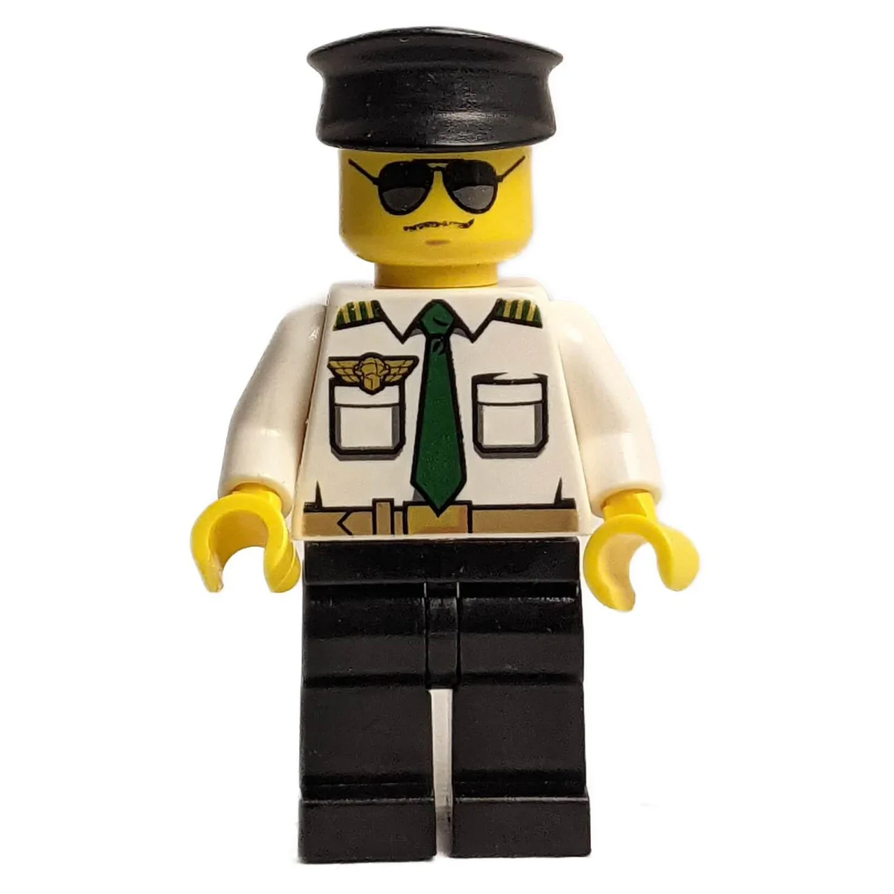 Pilot Minifigure cty0403 White Shirt Black Hat