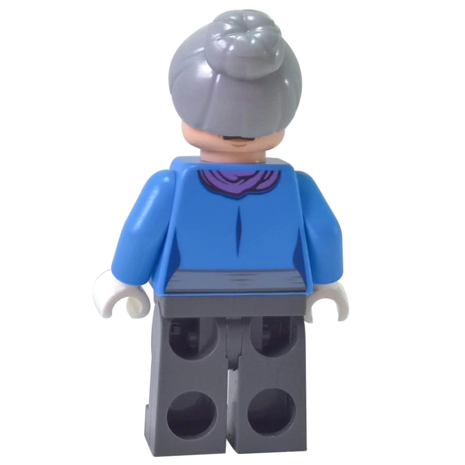 Aunt May Minifigure Lavender Scarf Blue Jacket - Image 3