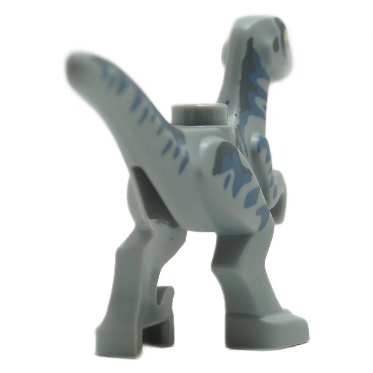 LEGO® Baby Velociraptor Dinosaur – Dark Bluish Gray & Sand Blue Markings - Image 3