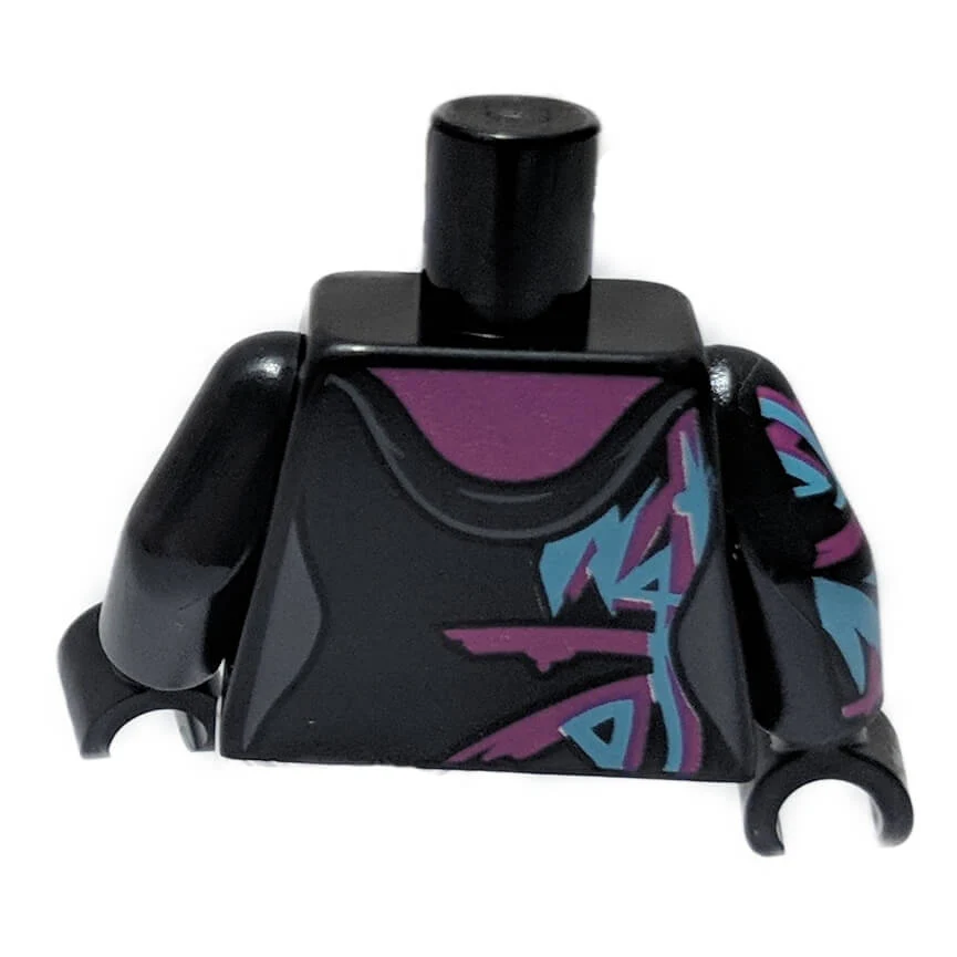 Black Hoodie Torso with Zipper & Graffiti Markings – 973pb3362c01 - Image 3