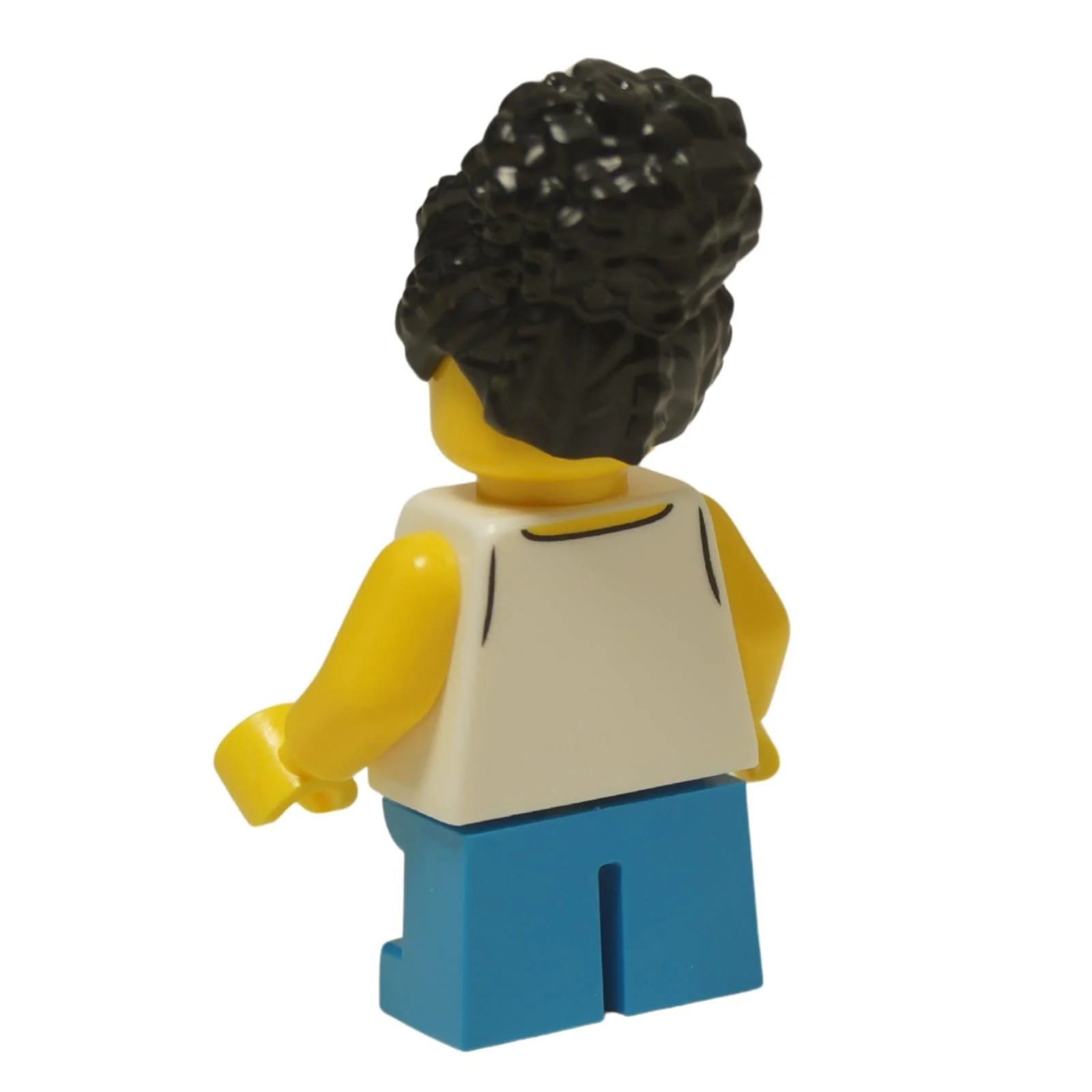 City Child Minifigure with Sailboat Shirt & Bun Hair - Image 3