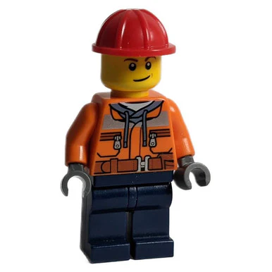 Construction Worker - Male, Orange Safety Jacket, cty1286 - Image 2