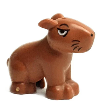 Dark Orange Capybara with Black Eyes, Nose, and Whiskers Pattern (Encanto Chispi) - Image 2