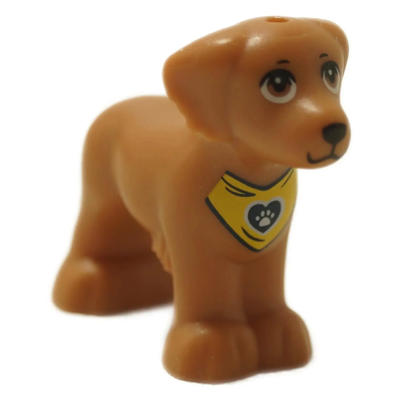 Dog with Yellow Bandana – Medium Nougat Puppy