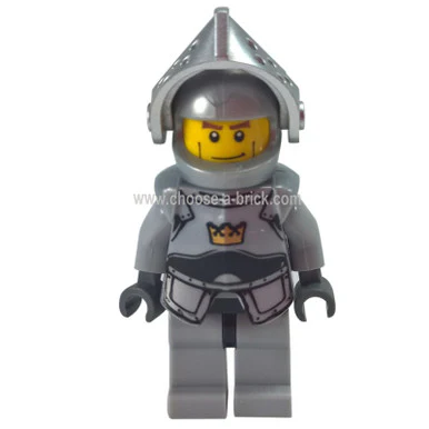 Fantasy Era - Crown Knight Plain with Breastplate, Helmet with Visor, Vertical Cheek Lines - Image 4