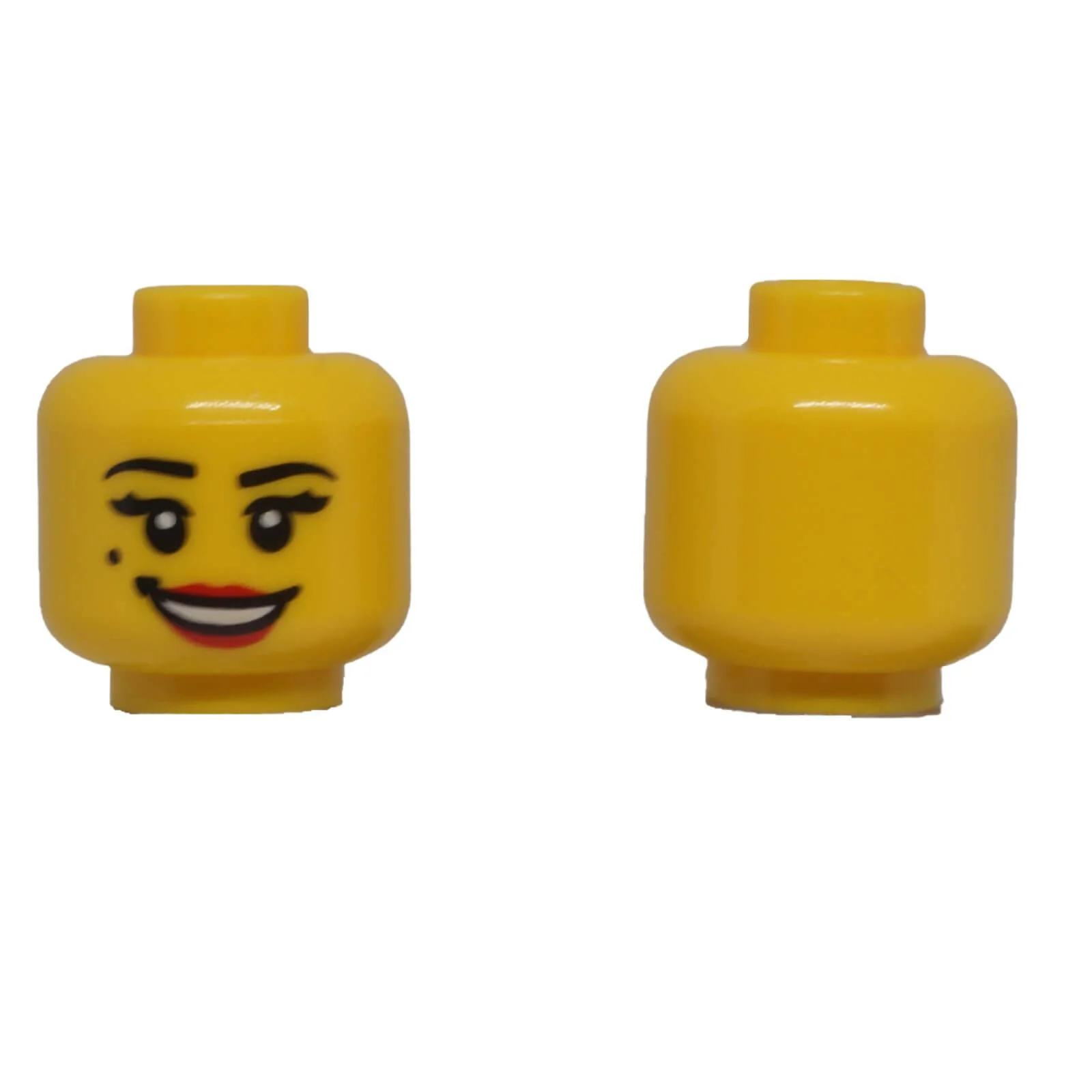 Female Minifigure Head with Smile and Beauty Mark