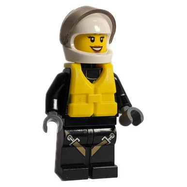 Fire - Reflective Stripes with Utility Belt and Flashlight, Life Jacket Center Buckle, White Helmet, - Image 2