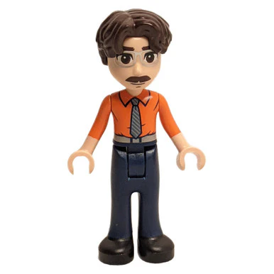 Friends Martin with Orange Shirt & Dark Blue Trousers - Image 2
