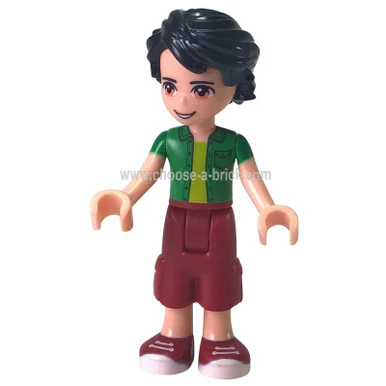 Friends Oliver, Dark Red Cropped Trousers - Image 3