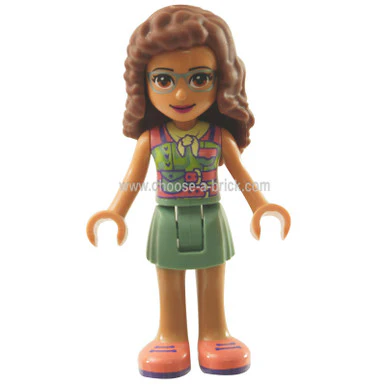 Friends Olivia, Sand Green Skirt, Sand Green Top, Coral Shoes - Image 2