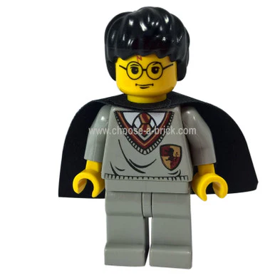 Harry Potter Gryffindor Shield Torso Light Gray Legs Black Cape with Stars - Image 3