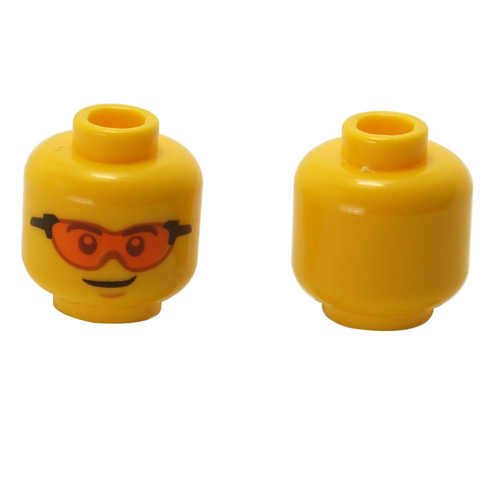Minifigure Head with Orange Safety Glasses 3626pb2724