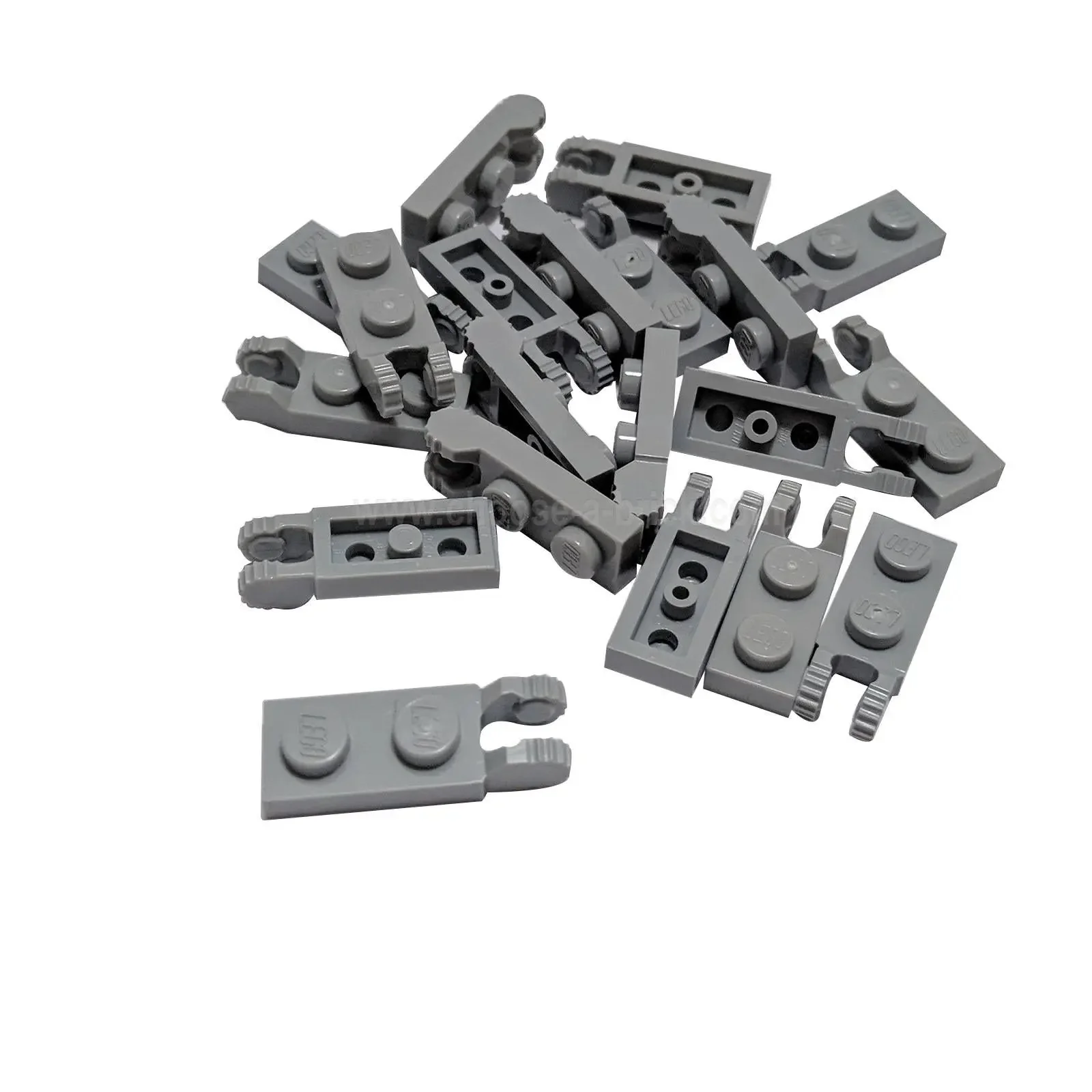 Hinge Plate 1 x 2 Locking with 2 Fingers on End and 9 Teeth without Bottom Groove - Image 8