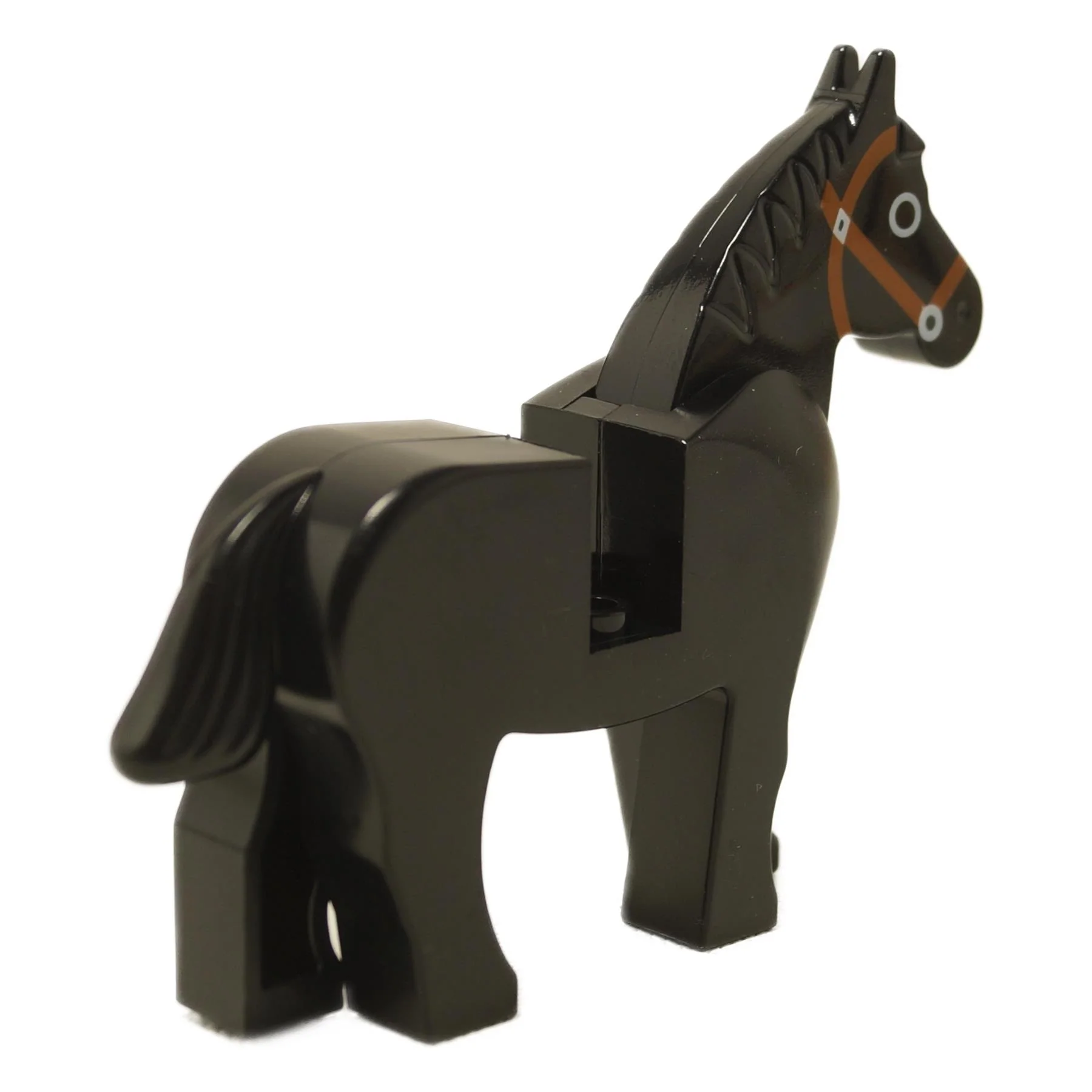 Horse with Black Eyes Circled with White, Brown Bridle Pattern - Image 3