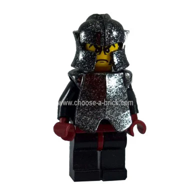 Knights Kingdom II - Shadow Knight, Speckle Black-Silver Armor and Helmet - Lego Minifigure - Image 2