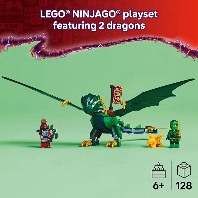 LEGO® NINJAGO Lloyd’s Green Forest Dragon 71829 Set - Image 2
