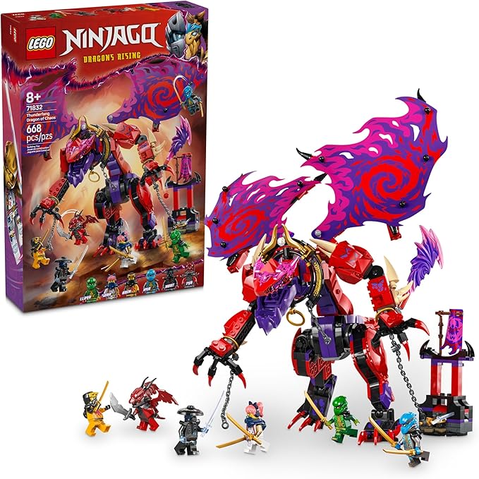 LEGO® NINJAGO Thunderfang Dragon of Chaos 71832 Set