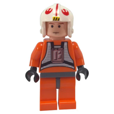 Luke Skywalker - Light Nougat, X-Wing Pilot Suit, Simple Torso and Helmet - Image 2
