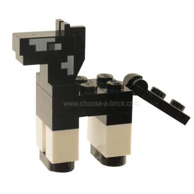 Minecraft Horse Baby black - Brick Built - Image 2