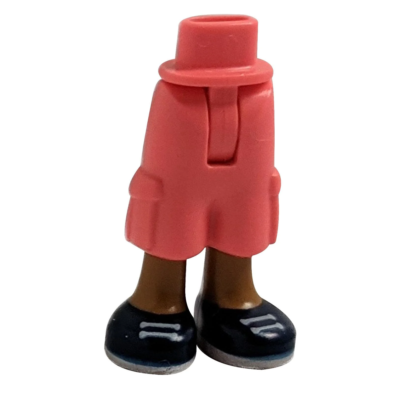 Mini Doll Hips and Trousers Cropped Large Pockets, Medium Nougat Legs and Dark Blue Shoes with White Laces and Soles Pattern - Thin Hinge - Image 2