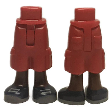 Mini Doll Hips with Red Trousers and Dark Blue Shoes - Image 2