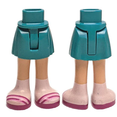Mini Doll Skirt with Tan Legs and Magenta Sandals - Image 2