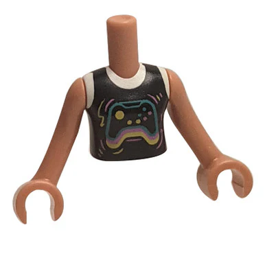 Mini Doll Torso with Cool Video Game Controller Pattern - Image 3