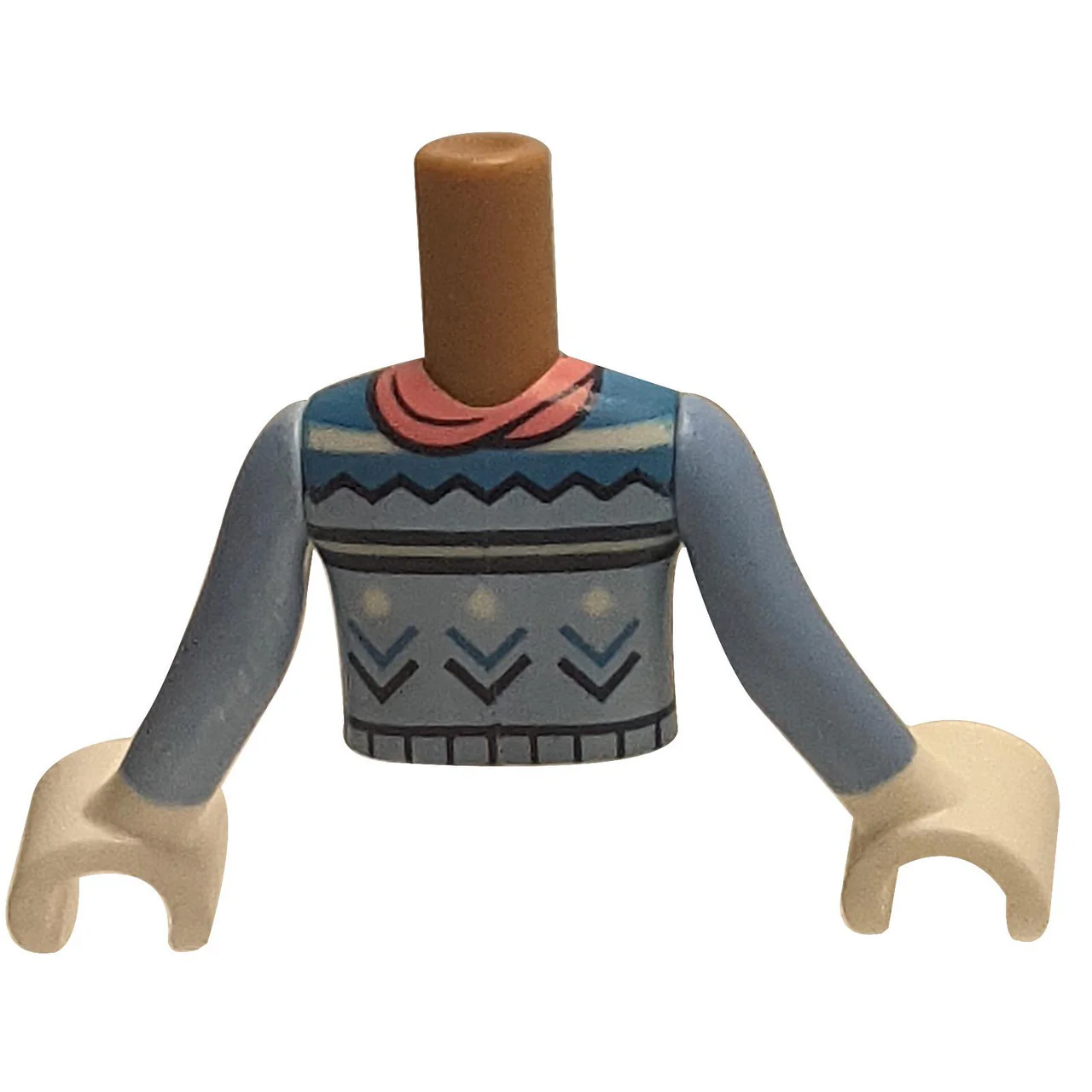 Mini Doll Torso with Cozy Sweater & Coral Scarf Pattern - Image 2
