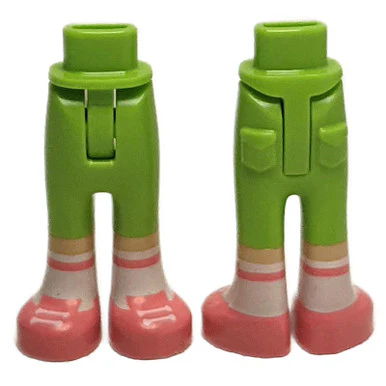 Mini Doll Trousers with Coral Shoes and White Socks - Image 2