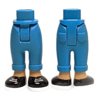 Mini Doll Trousers with Printed Black Shoes - Image 2