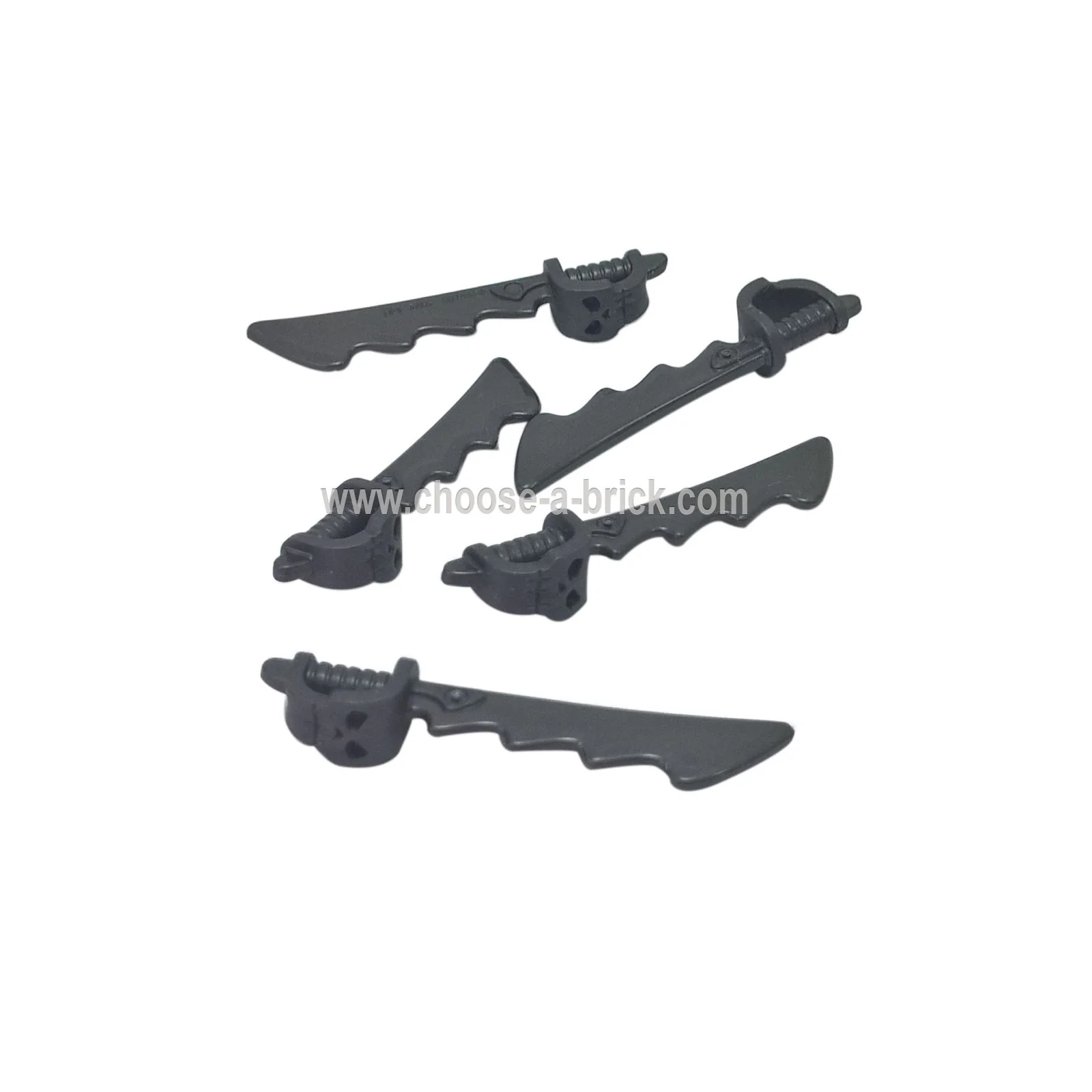 Minifig, Weapon Sword, Cutlass Serrated with Skull Hand Guard - Image 4