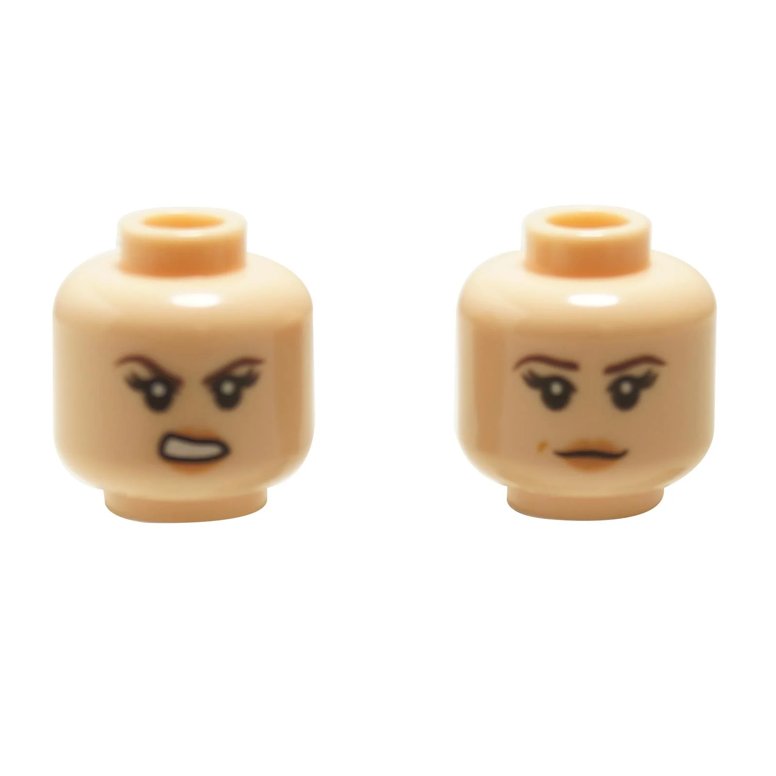 Minifigure Head – Dual-Sided Angry & Neutral Face