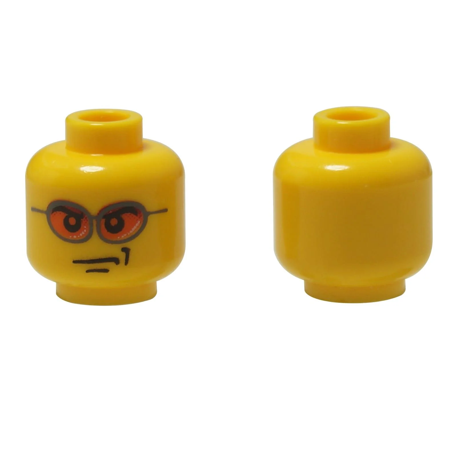 Minifigure Head – Orange Sunglasses & Smirk (3626pb0212)