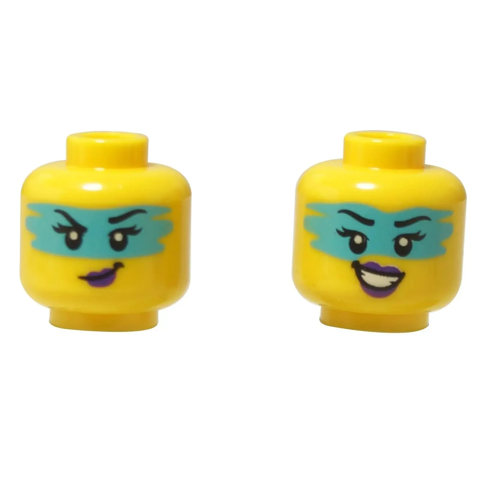 Minifigure Head with Azure Face Paint