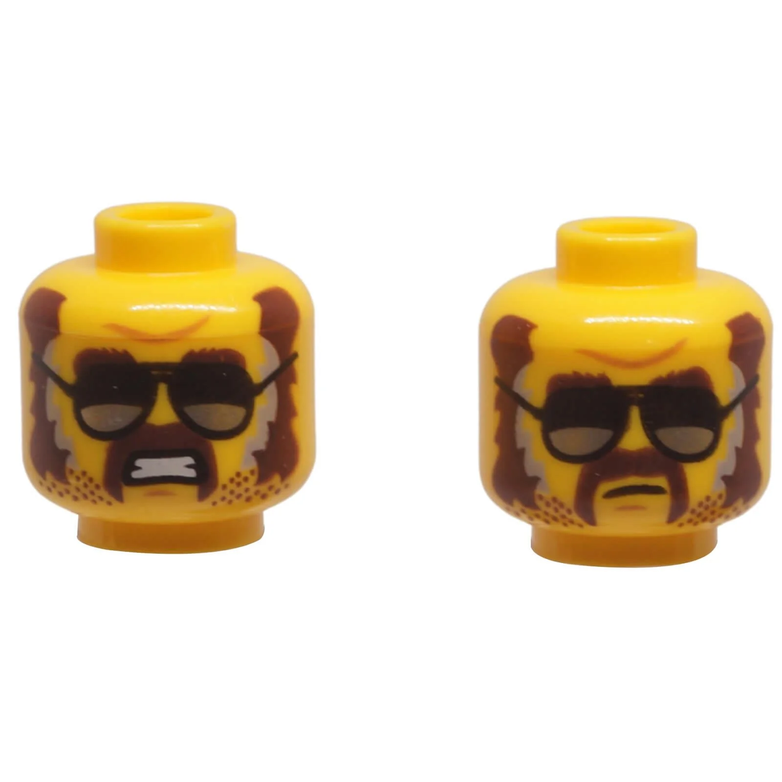 Minifigure Head with Glasses, Mustache & Stubble (3626pb3369)