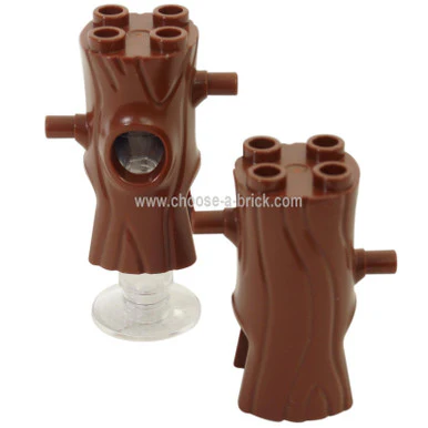 Minifigure, Headgear Head Cover, Costume Tree Trunk - Image 3