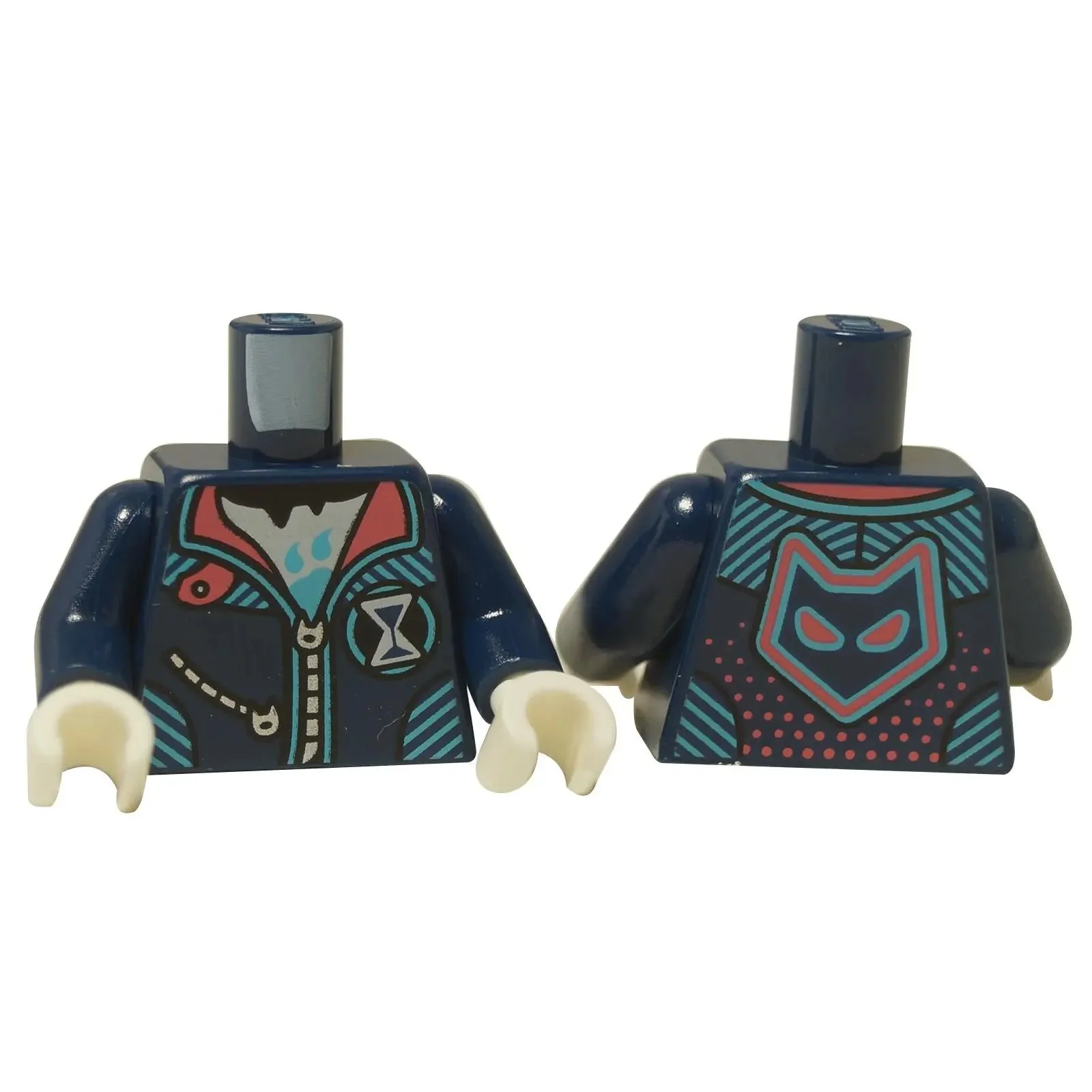 Dark Blue Geometric Jacket Torso with Mask Emblem – 973pb5786c01