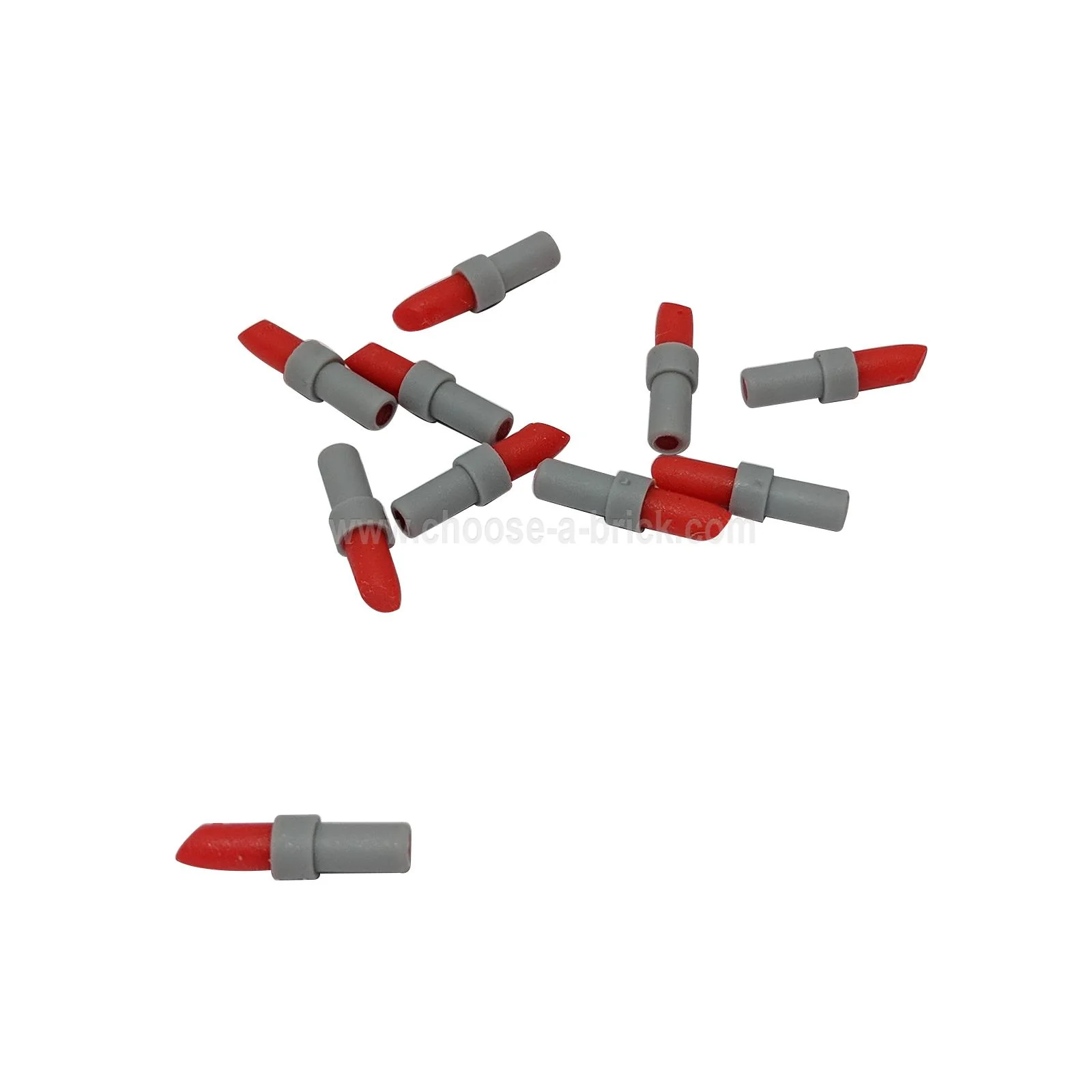 Minifigure, Utensil Lipstick with Light Bluish Gray Handle Pattern - Image 2