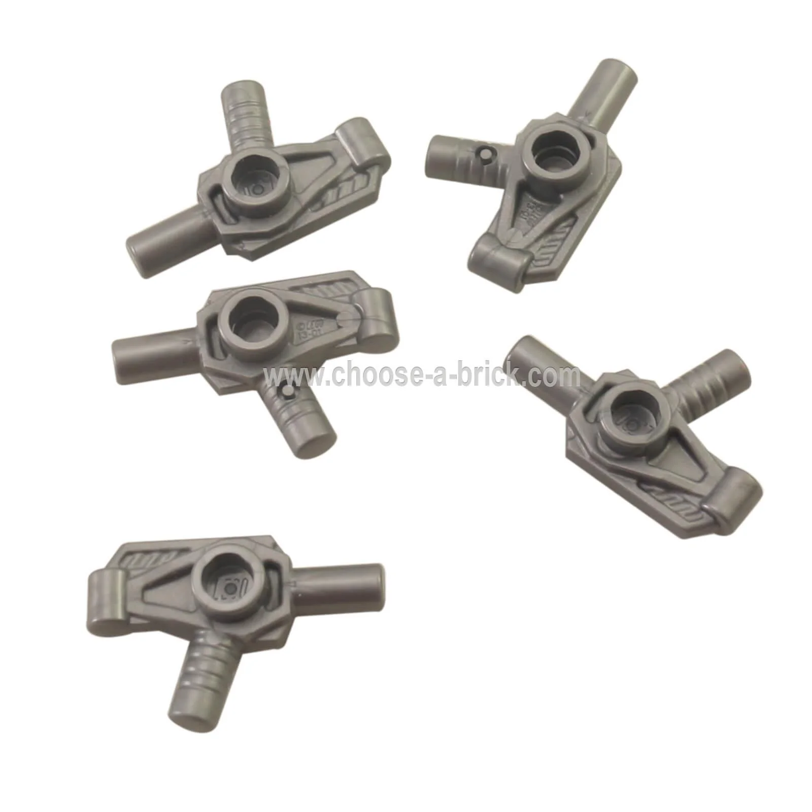 Minifigure, Weapon Pistol, Bar on Front, Studs on Sides, Handle on Back and Bottom - Image 2