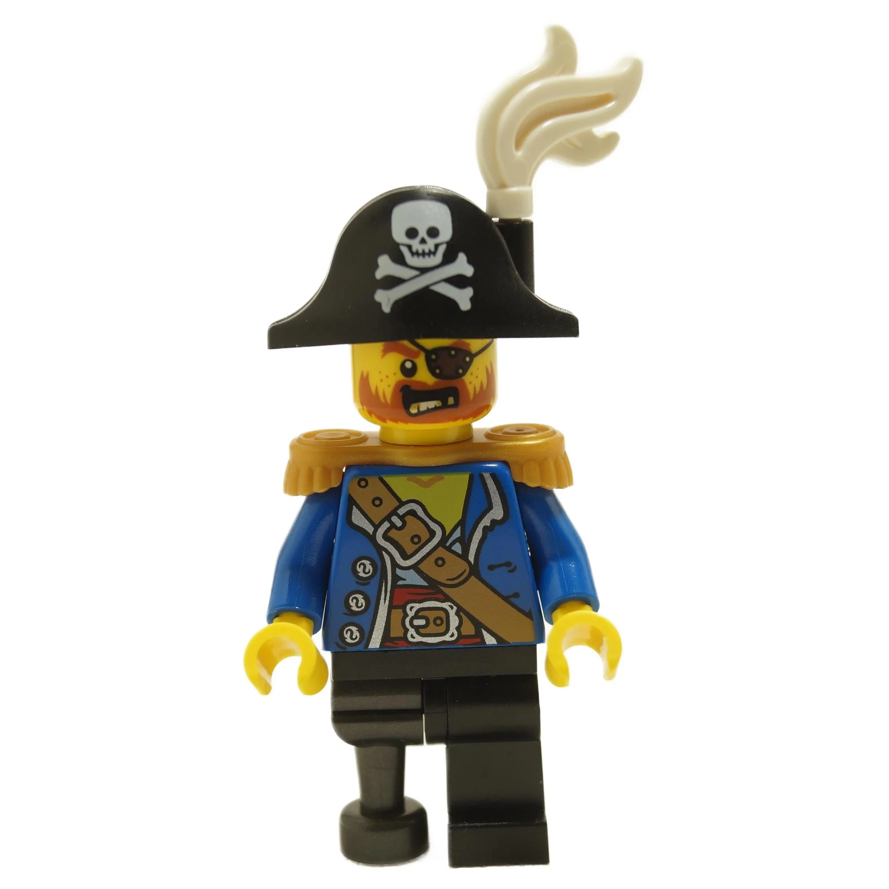 Pirate Captain Minifigure with Bicorne Hat