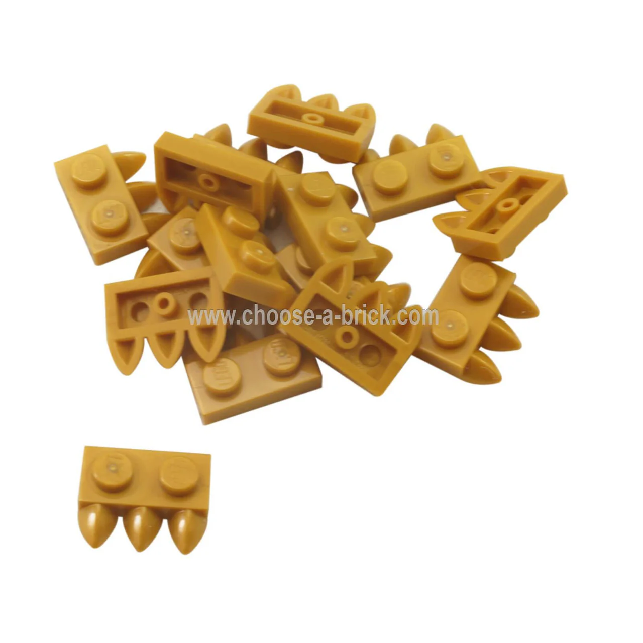 Plate, Modified 1 x 2 with 3 Teeth (Claws) - Image 2