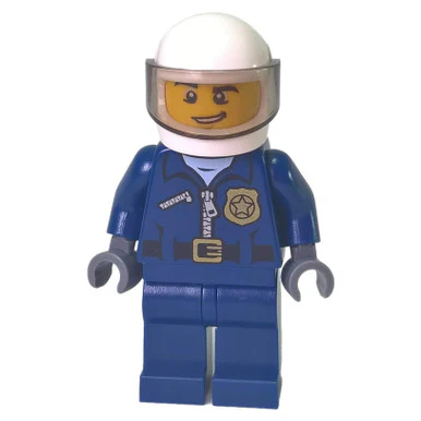 Motorcycle police Officer with Lopsided Grin - Image 3