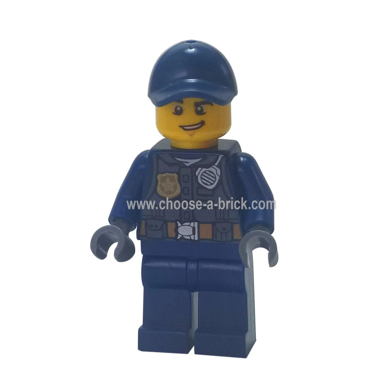 Police smirk, blue cap - Image 2