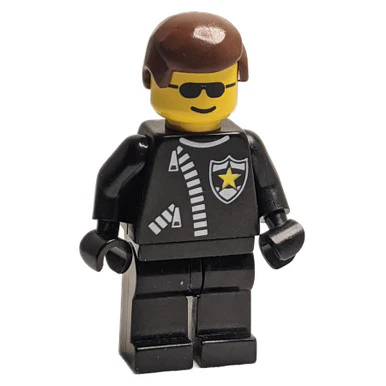 Police - Zipper with Sheriff Star Brown Male Hair - Image 2