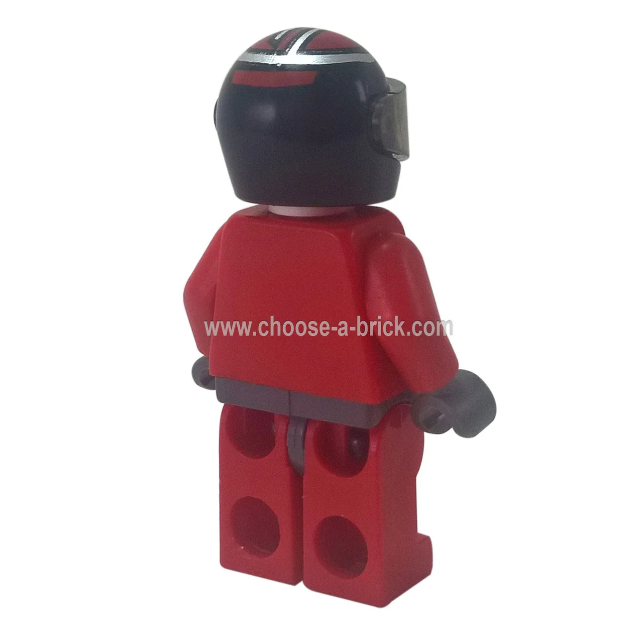 Racer Driver, Red with White Balaclava, Black Helmet with Red-Silver - Image 2