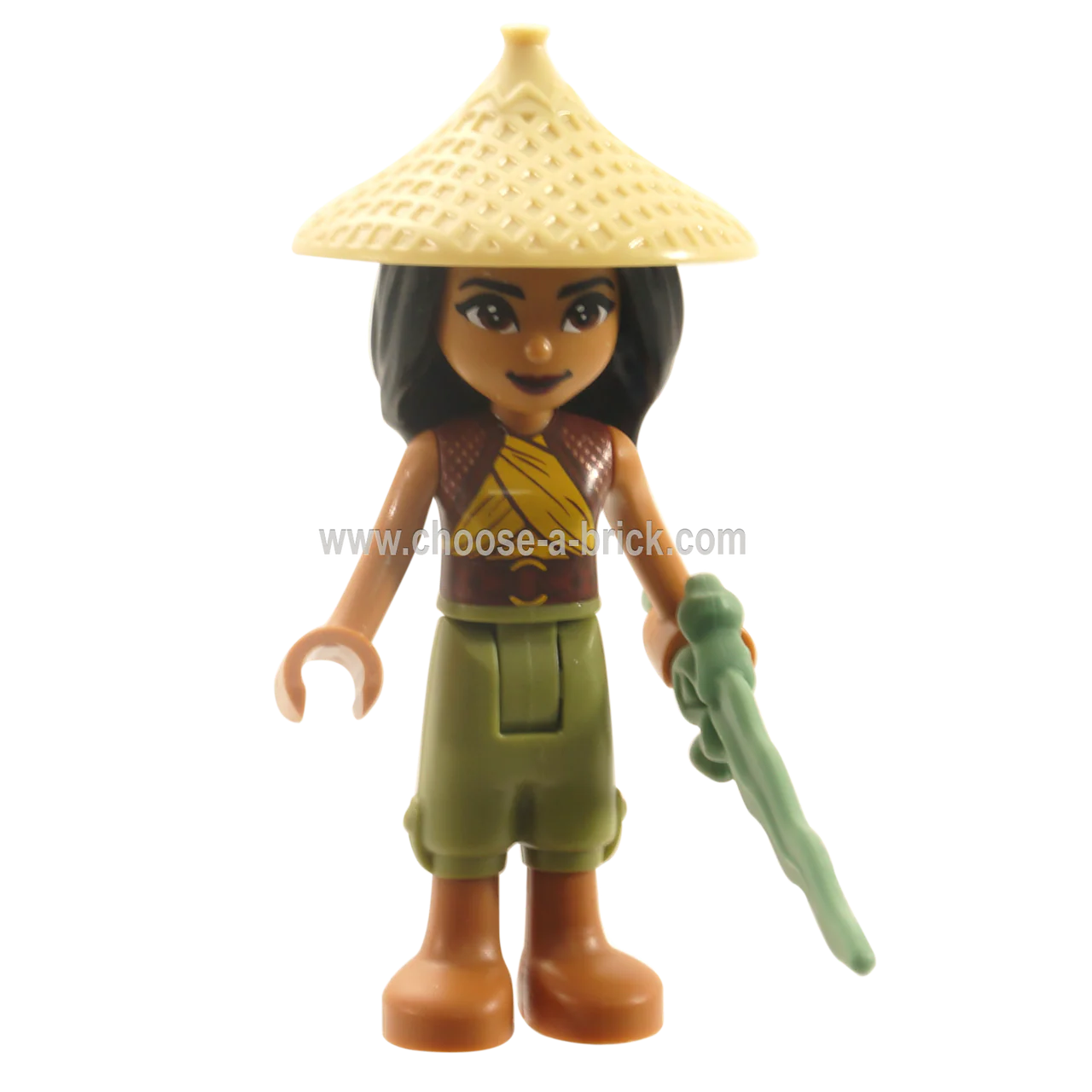 Raya - Tan Conical Hat with weapon - Image 2