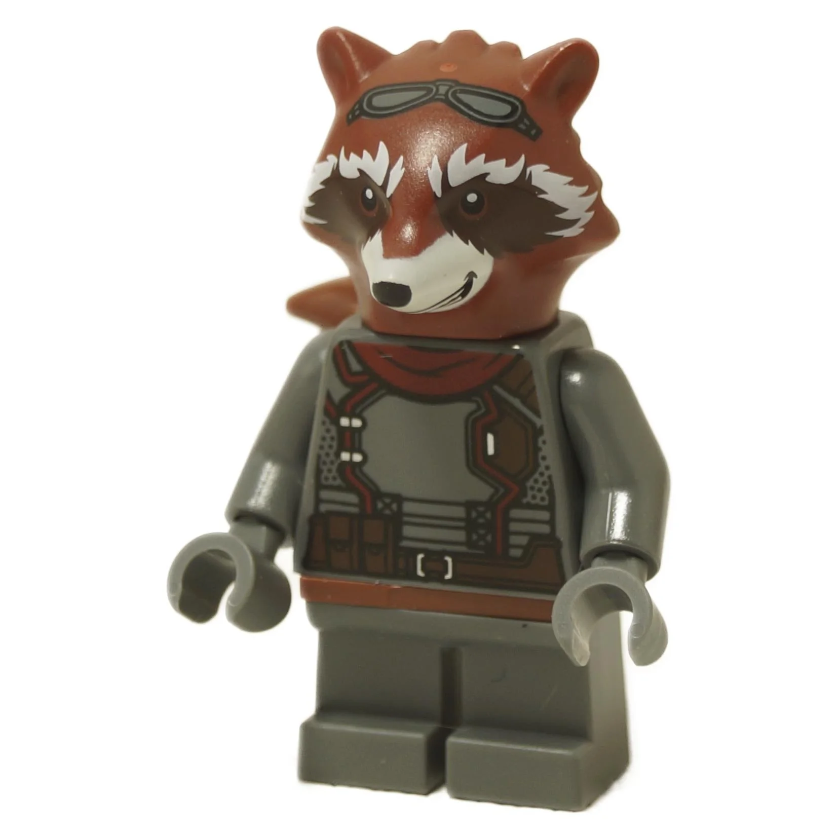 Rocket Raccoon - Dark Bluish Gray Outfit, Reddish Brown Head