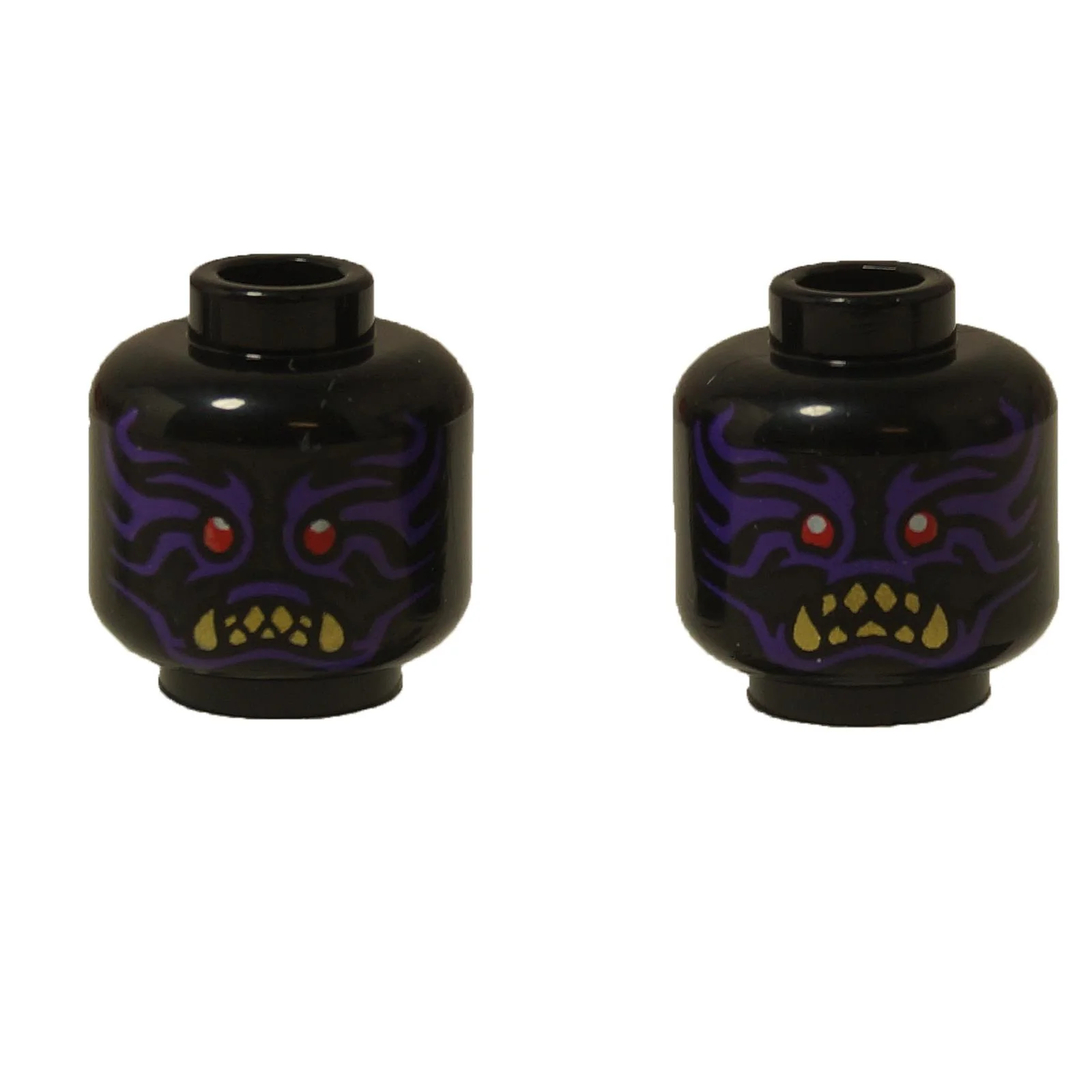 Shadow Demon Head with Purple Flames