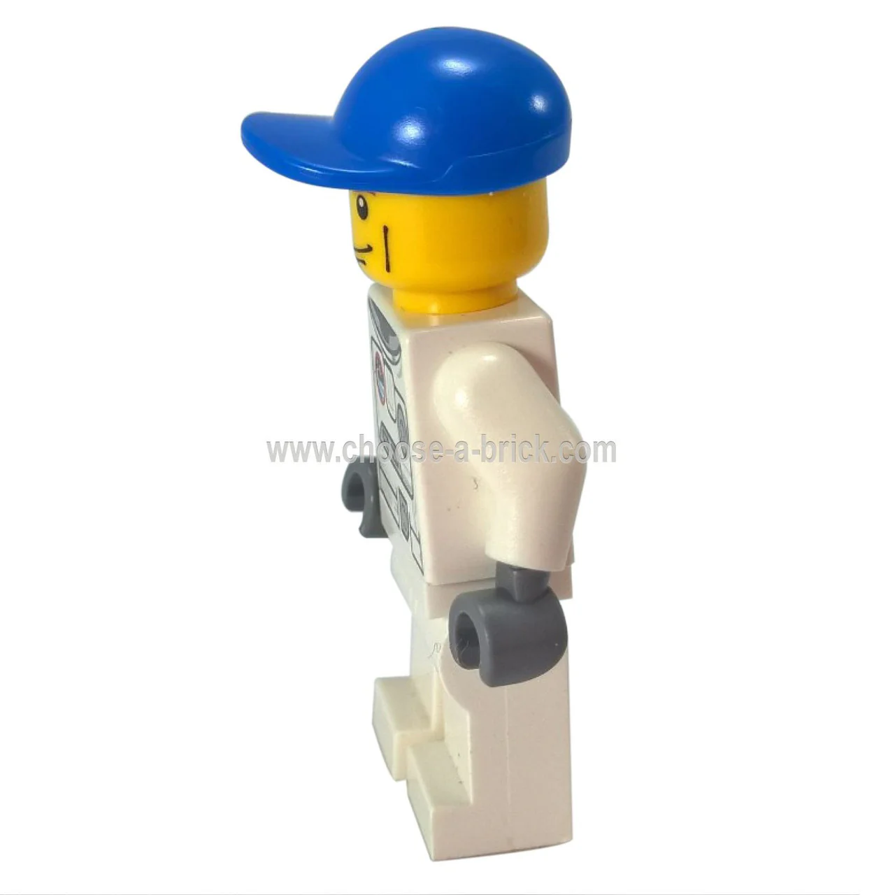 Spacesuit White Legs Blue Short Bill Cap Brown Eyebrows - Image 3