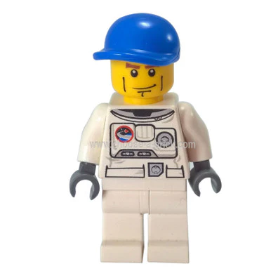 Spacesuit White Legs Blue Short Bill Cap Brown Eyebrows - Image 4